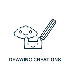 Creations icon. Simple line element Creations symbol for templates, web design and infographics