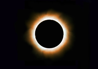 Solar corona full eclipse - obrazy, fototapety, plakaty
