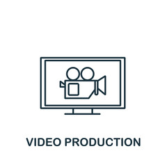 Video Production icon. Simple line element Video Production symbol for templates, web design and infographics