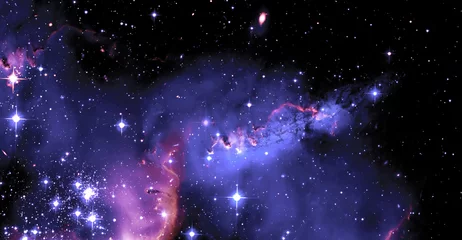 Afwasbaar Fotobehang Nasa Nebula and galaxies in space. Abstract cosmos background
