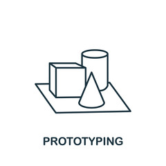 Prototyping icon. Simple line element Prototyping symbol for templates, web design and infographics