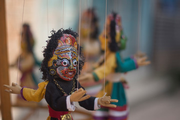 newar puppets in kathmandu , Nepal