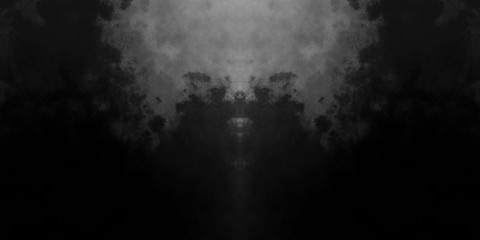 Digital illustration is a total black background with a texture of smoke and clouds. Hand-drawn for web sites, prints.
