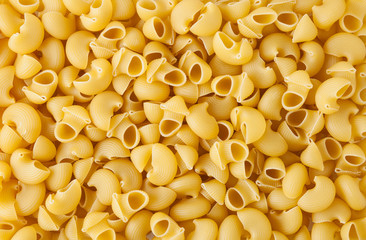 Uncooked pipe rigate pasta background