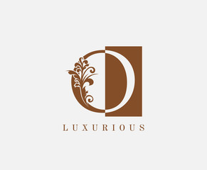 O Letter Classic Vintage Logo. Luxury O Swirl Square Logo Icon