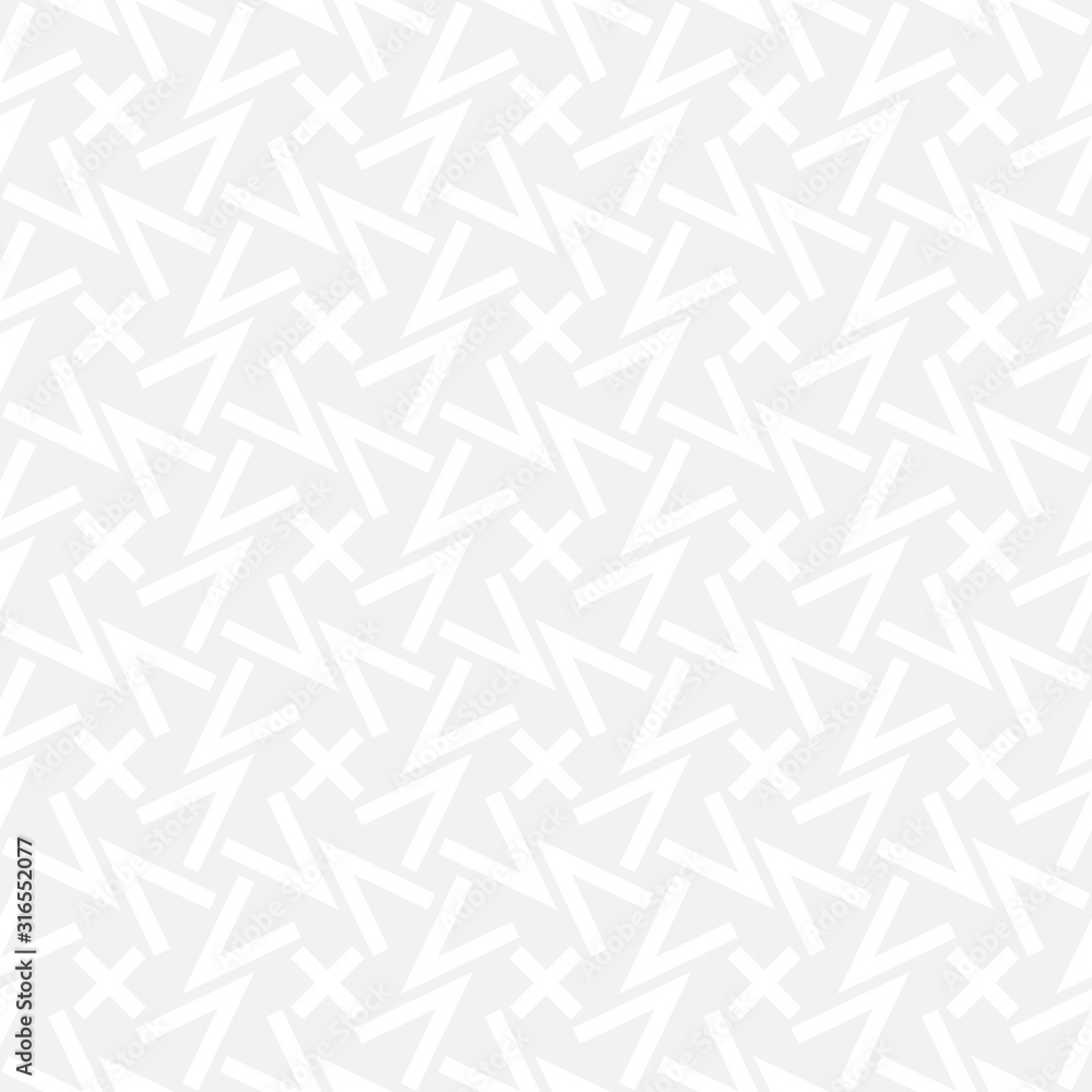 Sticker white seamless pattern of geometric elements. the simplest geometric shapes.