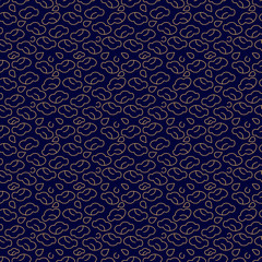 Chinese cloud pattern. Golden clouds on dark blue colored background. Chinese new year background. Asian decorative background. Great for wallpaper, gifts, textile, packaging design.