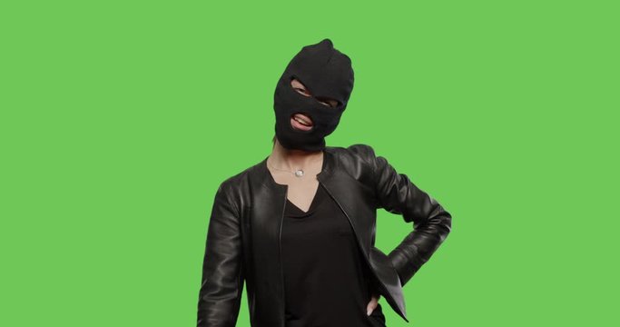 woman in burgal mask