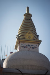 boudhanath stupa reconstruction in Kathmandu, Nepal