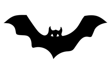 Halloween bat silhouette vector graphics design illustration.