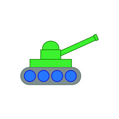 vector icon, in the form of military combat car