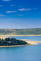 Obraz premium Overlooking the Adriatic coast in Portoroz, Istria, Adria Slovenia,