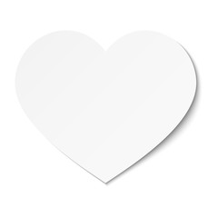 Vector white Valentine’s day card with heart.