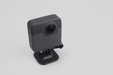 Modern 360 degree digital camera with stand