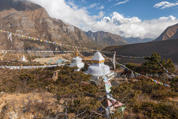 A Stuppa near Thame, heading to Everest Base Camp, Nepal