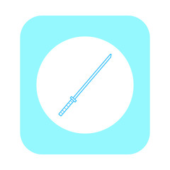 vector icon, with katana sword shape