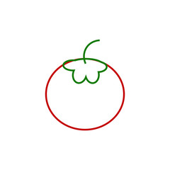 vector icon, with tomato shape