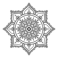 Mandala decorative ornament. Can be used for greeting card, phone case print, etc. Hand drawn background