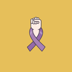 Fight against cancer color vector illustration for World Cancer Day