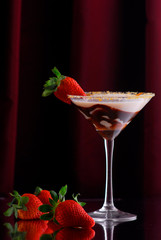 cocktail with strawberry