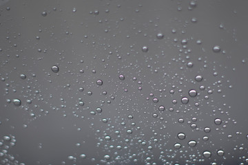 Blurred, raindrops, perched on a glass after a rain background image