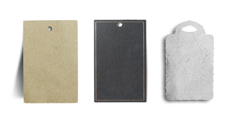 price tag paper isolated on white background, copy space.