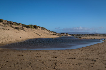 Deserted beach near Oso Flaco Lake, California