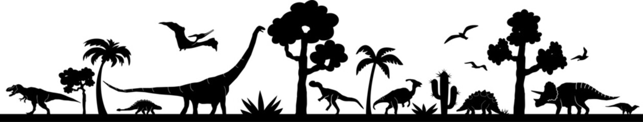 Dino Dinosaur Silhouette Vector Outline © SimpLine