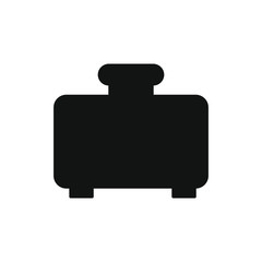 Fototapeta premium toaster shaped vector icon with slice of bread