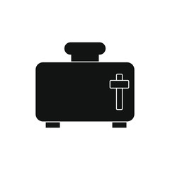 toaster shaped vector icon with slice of bread