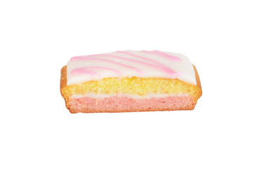 isolated english angel cake slice