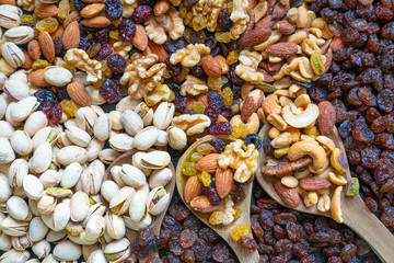 many nuts healthy fat and protein food and snack, ketogenic diet food