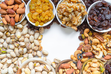 many nuts healthy fat and protein food and snack, ketogenic diet food