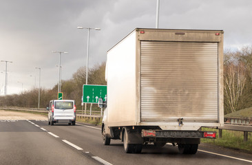 White Van On The Road