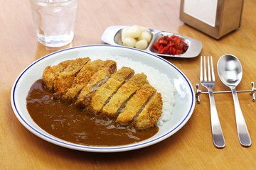 katsu curry, japanese curry with pork cutlet
