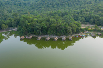 Hoob khow wong reservoir (Pang ung suphan) a new tourist attraction of Suphan Buri, Thailand. 