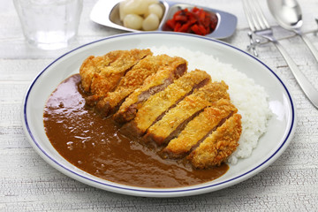 katsu curry, japanese curry with pork cutlet
