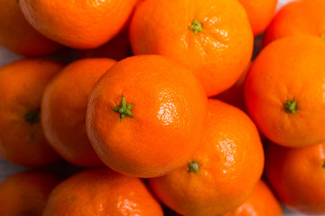 pyramid stack of mandarin oranges 