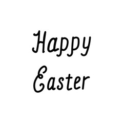 Happy Easter vector lettering.