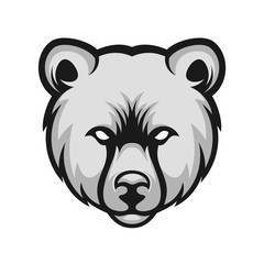 Head Bear mascot logo, Bear logo vector template