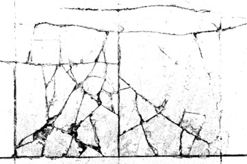 crack ground for abstract background on white background