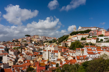 Naklejka na ściany i meble Vista de Lisboa e dos seus miradouros, lisboa, portugal