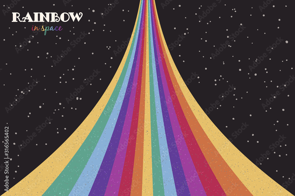Canvas Prints rainbow in space. starry sky. lgbt flag. abstract vector colorful background for design or print