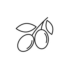 olive icon black vector sign