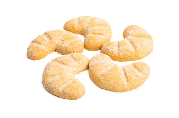 vanilla butter cookies isolated