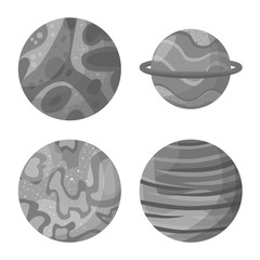 Vector design of universe and astronomy icon. Collection of universe and galaxy vector icon for stock.