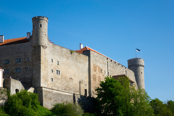Fototapeta na wymiar Toompea Castle on Toompea hill. Tallinn, Estonia