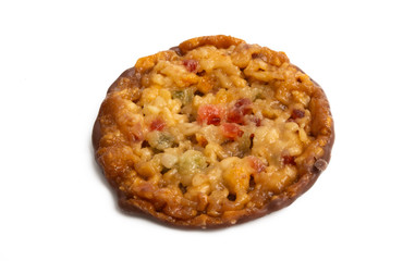 chocolate cookies with muesli isolated