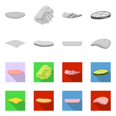 Obraz premium Vector design of breakfast and delicious icon. Collection of breakfast and tasty vector icon for stock.