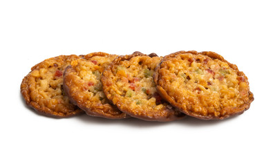 chocolate cookies with muesli isolated
